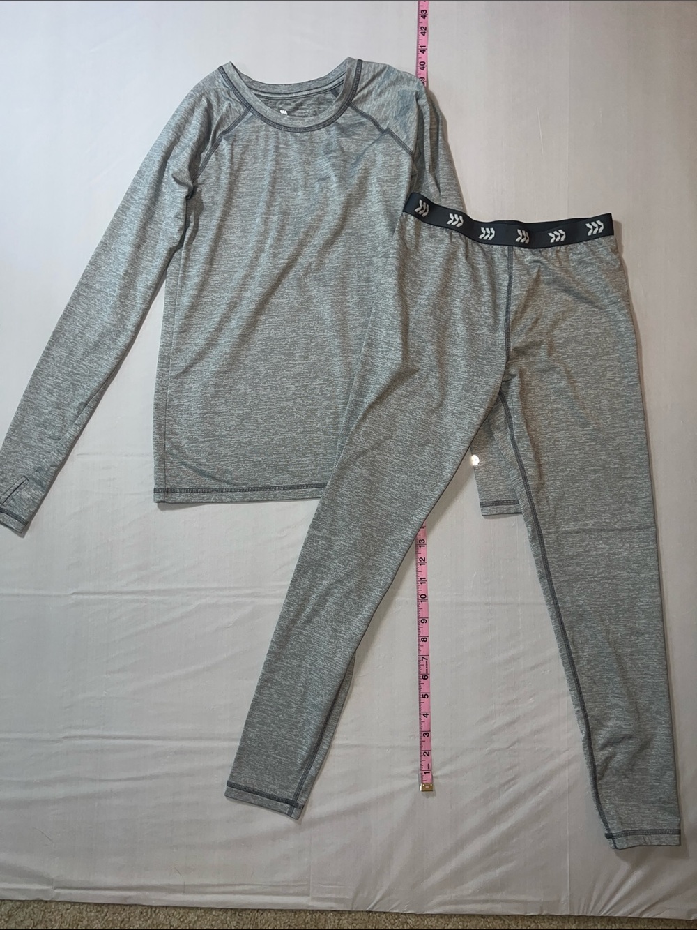 all in motion Gray Heather Long Sleeve Kids Pajama Set